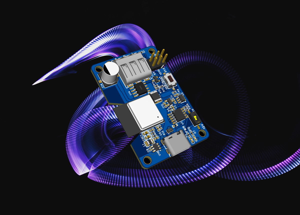 MagWLED-1 controller with its blue PCB and low-profile WAGO terminal block