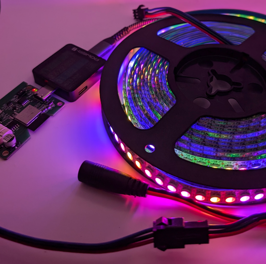 5 meters of 720 RGBW LEDs and a USB-C powered MagWLED-1